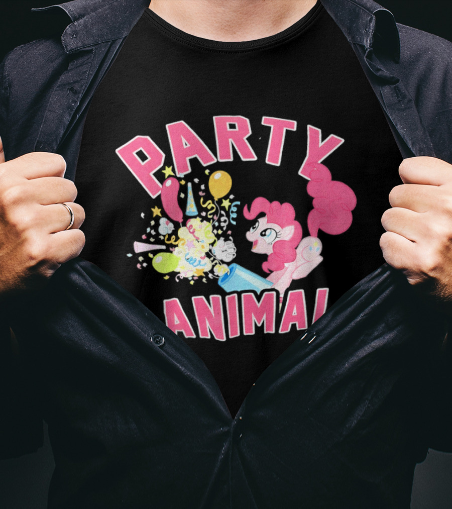 My Little Pony Party Animal Pinkie Pie Celebration Balloons Confetti T-Shirt