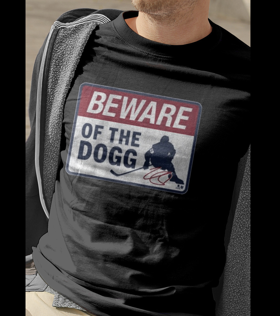 Beware Of The Dogg Hockey Silhouette Number 29 Nathan MacKinnon Signature T-Shirt