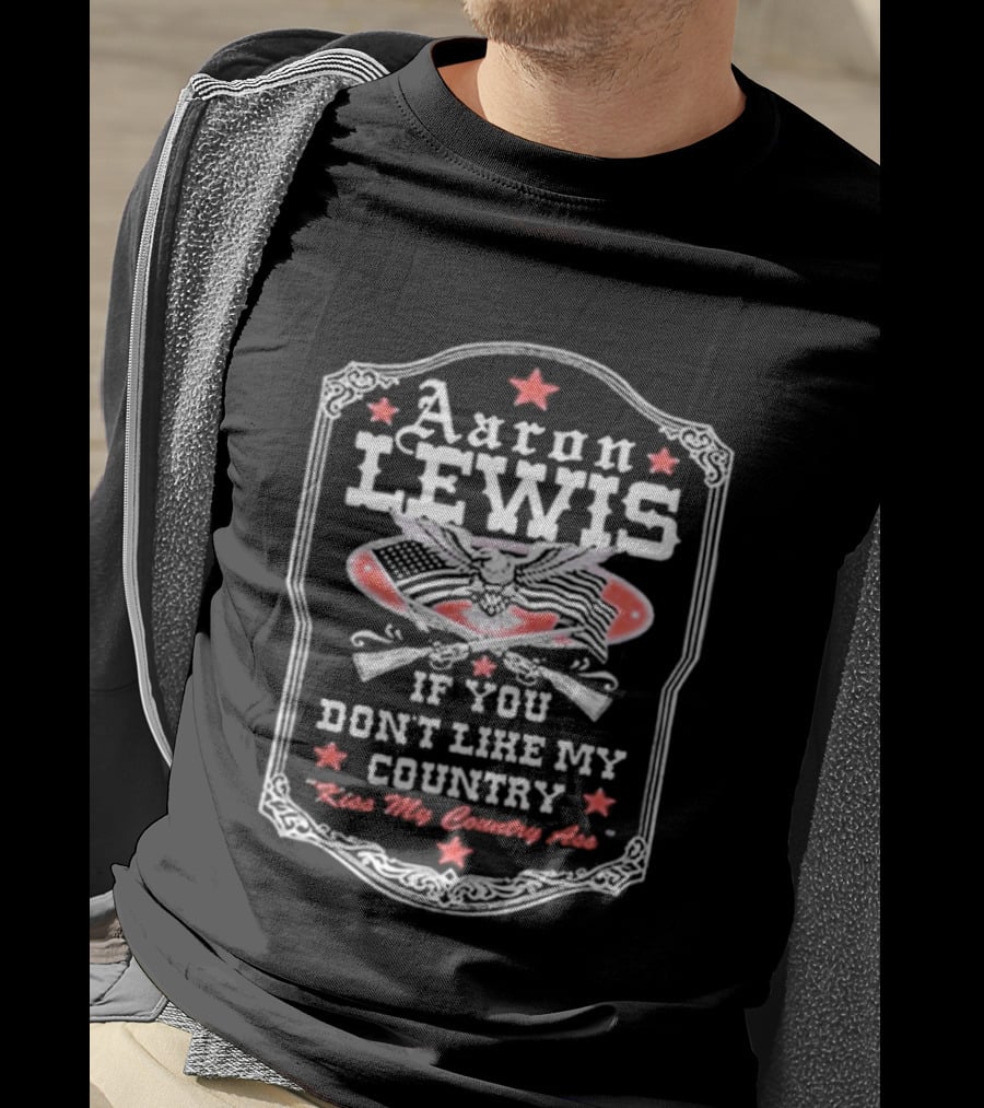 Aaron Lewis If You Don't Like My Country Leave Guitar Wings T-Shirt