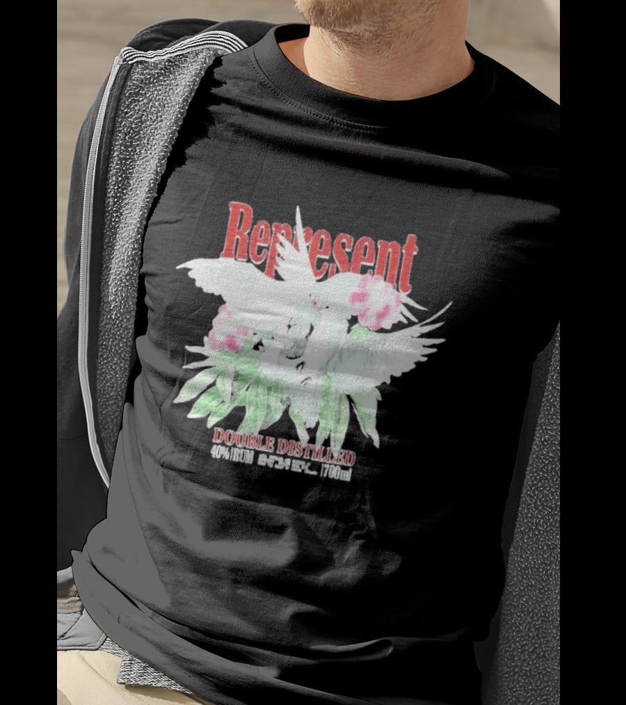 Represent Double Distilled Dove And Floral Elements Cade Cavalli T-Shirt