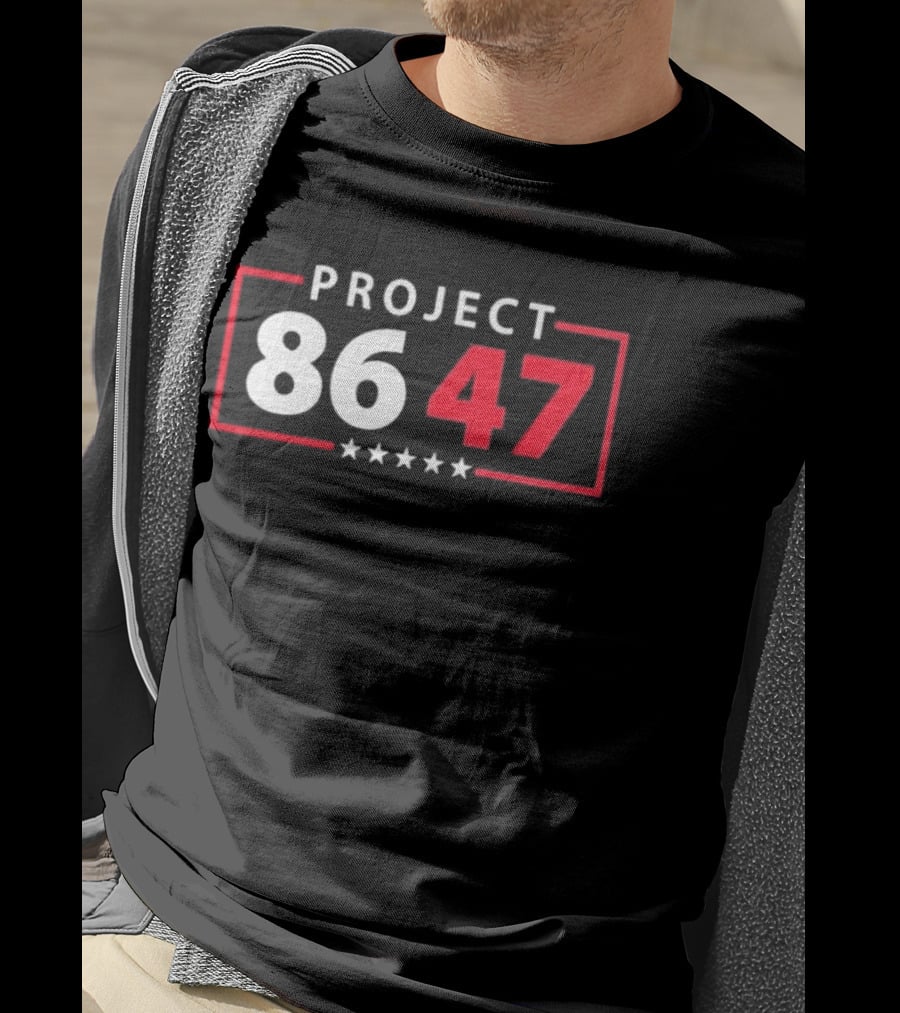 Project 8647 White Red Stars T-Shirt