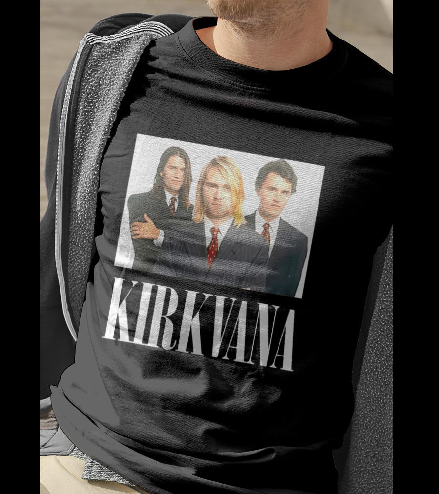 Kirkvana Nirvana Album Covers Suits Band Members T-Shirt
