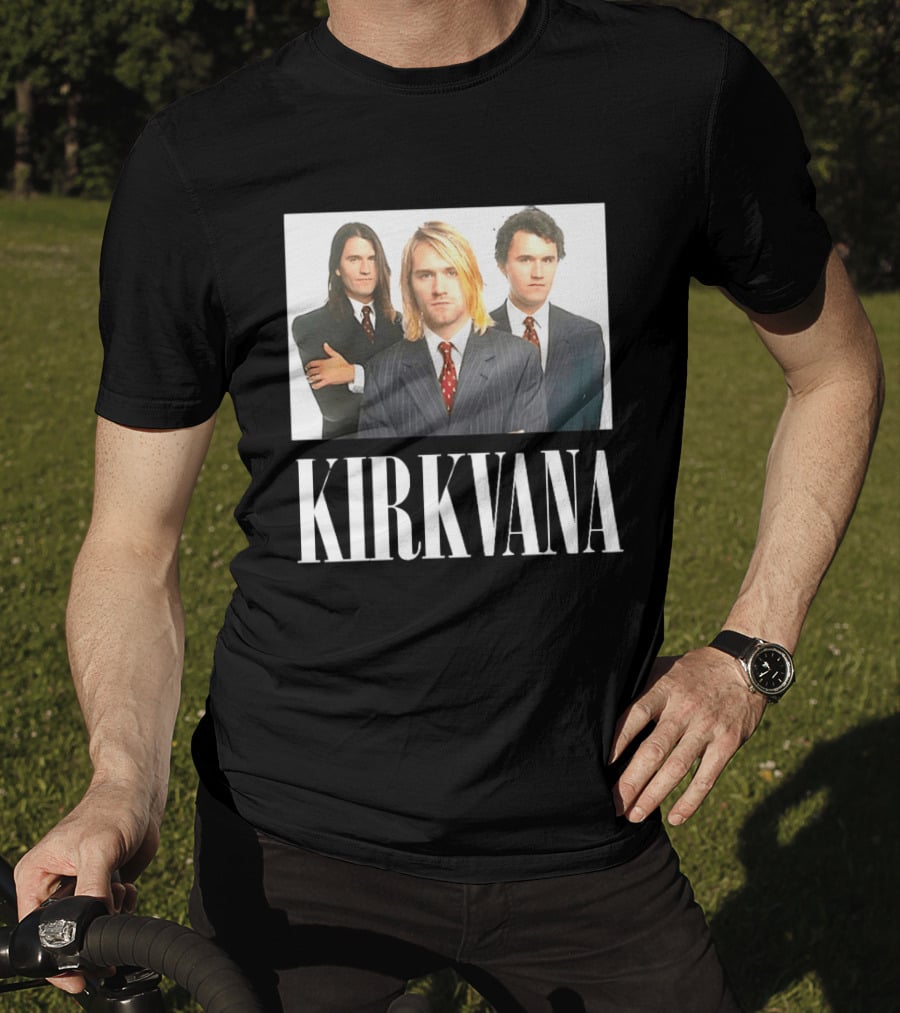 Kirkvana Nirvana Album Covers Suits Band Members T-Shirt