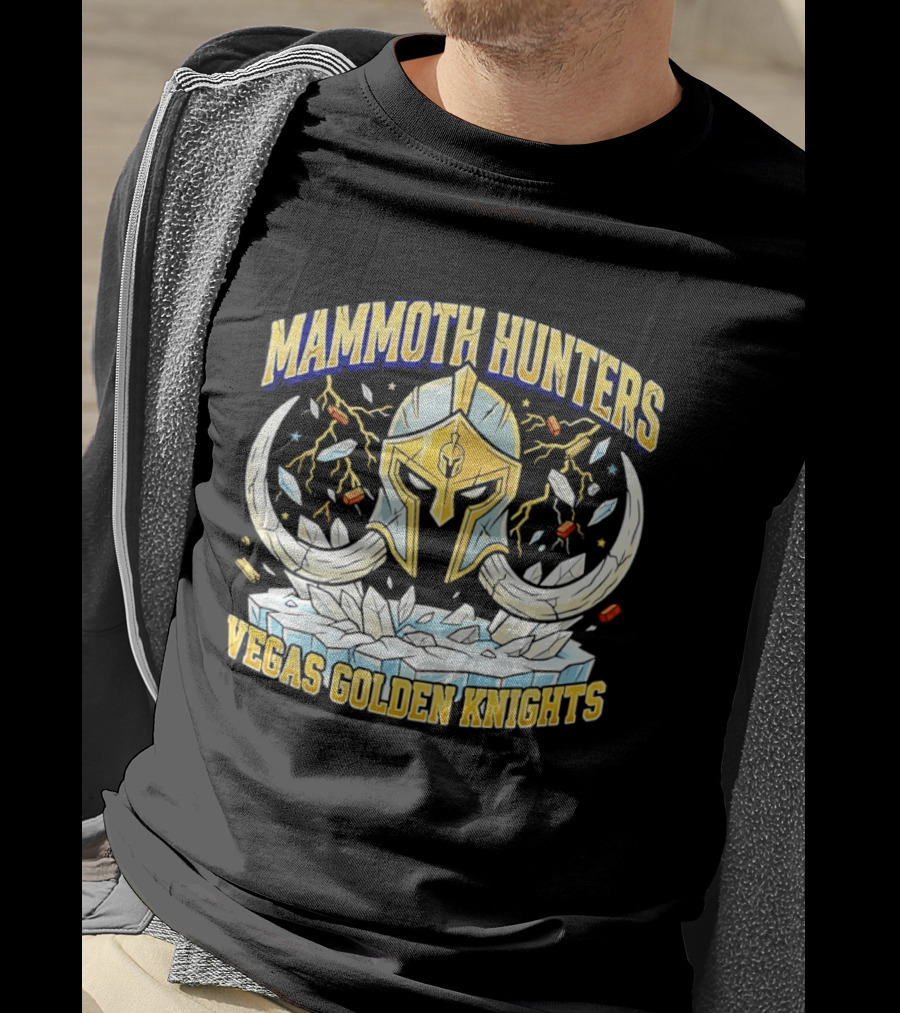 Mammoth Hunters Vegas Golden Knights Ice Hockey Helmet Ice T-Shirt