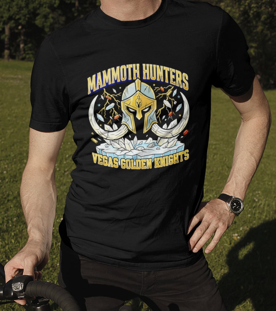 Mammoth Hunters Vegas Golden Knights Ice Hockey Helmet Ice T-Shirt
