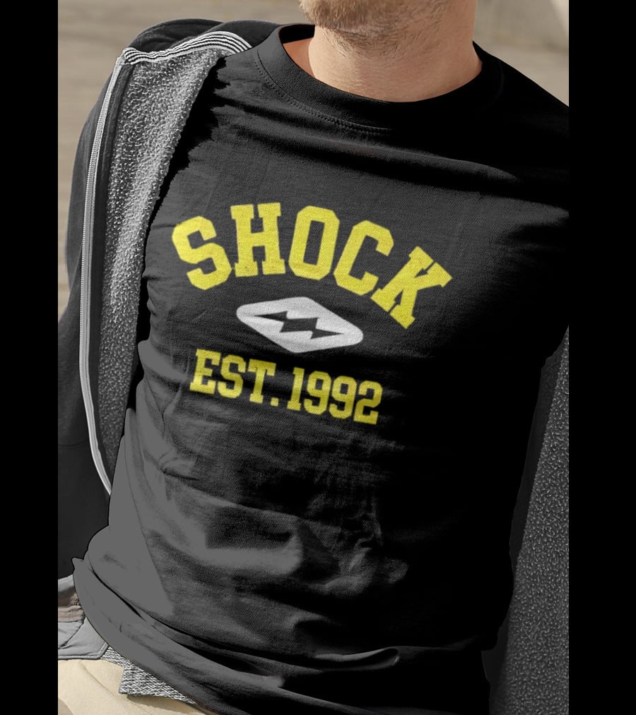Marcus Fakatou Shock Est 1992 Electric T-Shirt