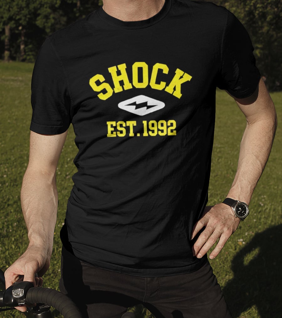Marcus Fakatou Shock Est 1992 Electric T-Shirt