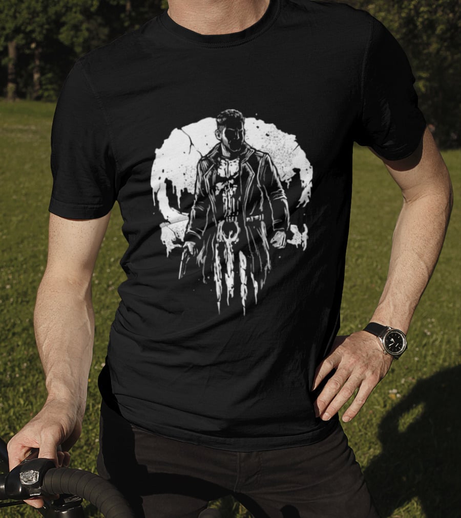 Frank Castle Aka Punisher He Who Punishes Iconic Vigilante Symbol Merchandise T-Shirt