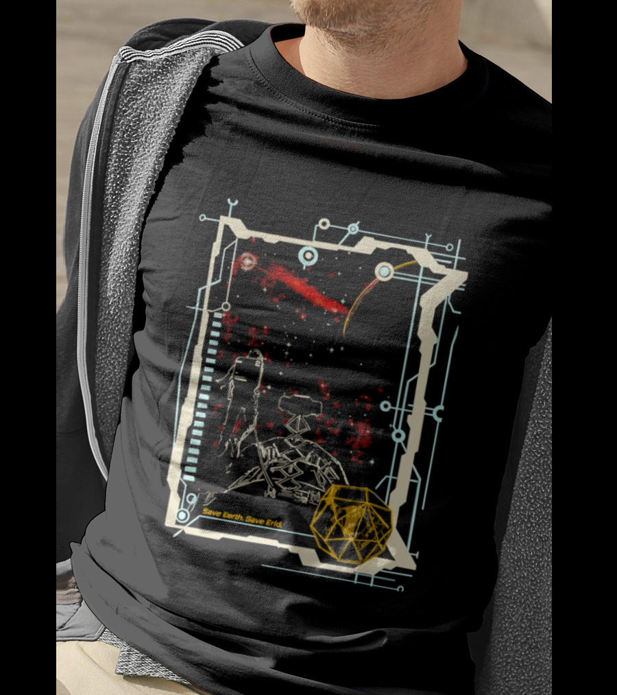 Project Hail Mary Rocky Grace Save Earth Save Erid Retro Sci Fi Circuitry T-Shirt
