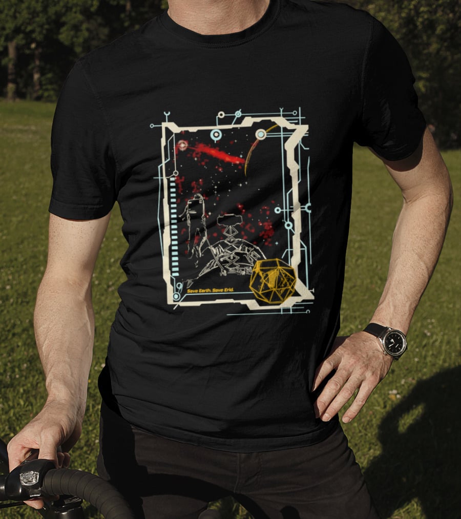 Project Hail Mary Rocky Grace Save Earth Save Erid Retro Sci Fi Circuitry T-Shirt