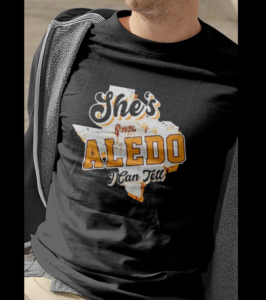 She's From Aledo I Can Tell Texas Map T-Shirt