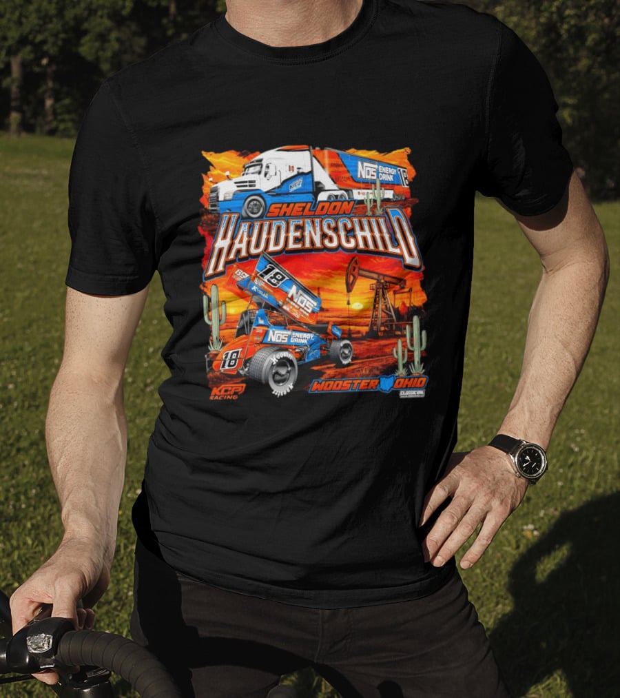 Sheldon Haudenschild NOS Energy Drink KCP Racing Wooster Ohio Classic Ink USA T-Shirt