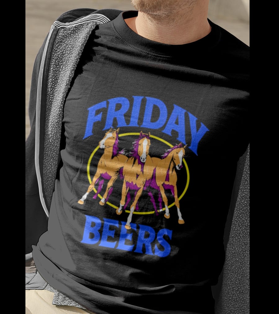 Friday Beers Three Derby Horse Racing Party T-Shirt