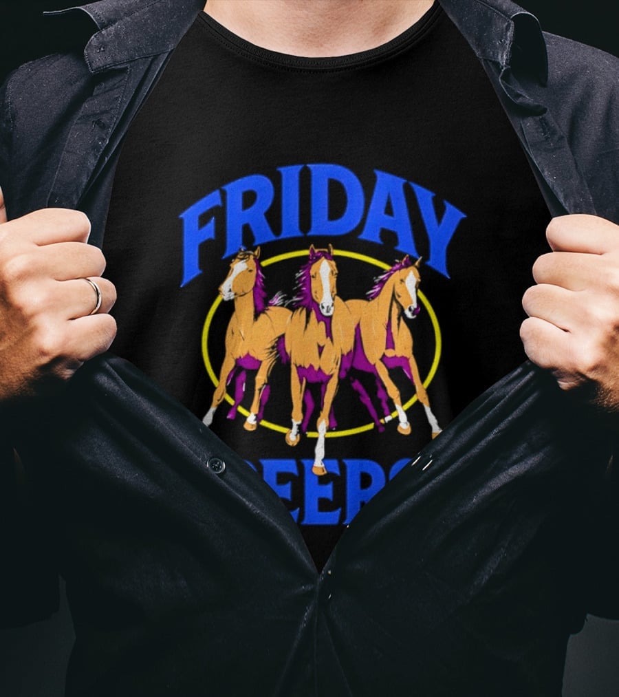 Friday Beers Three Derby Horse Racing Party T-Shirt