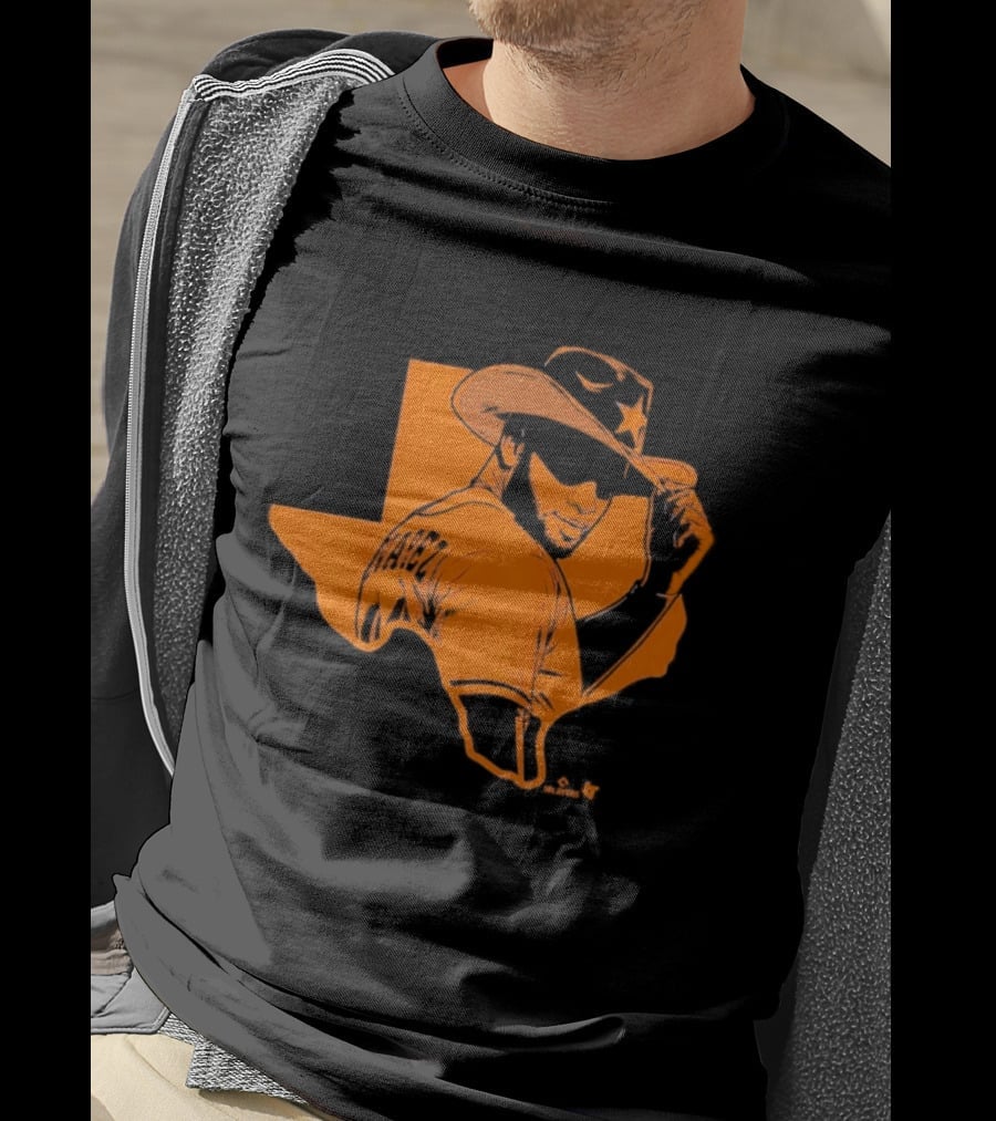 Yordan Alvarez Texas Cowboy Silhouette Hat T-Shirt