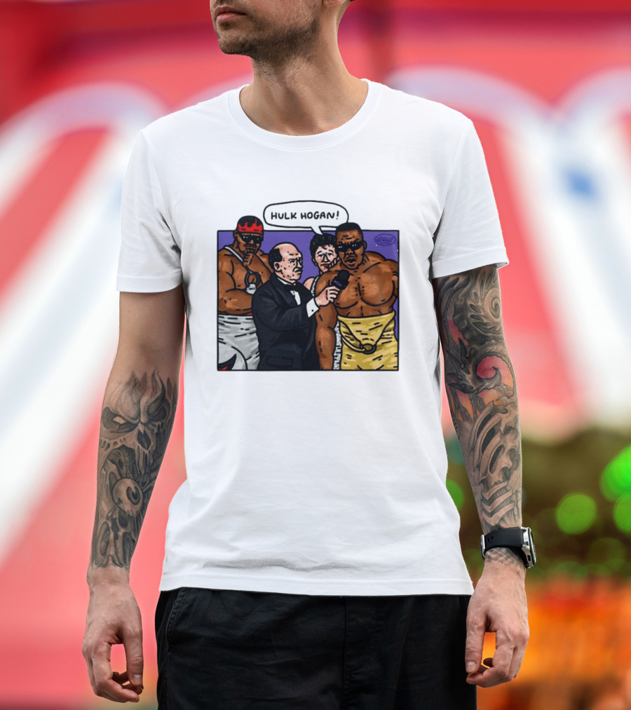 Culture Kings WWE Hulk Hogan Wrestlers Cartoon Interview Scene T-Shirt