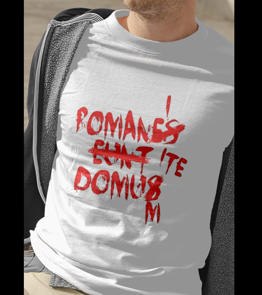 Romanes Eunt Domus Graffiti Style Python Sketch Monty Python Joke T-Shirt
