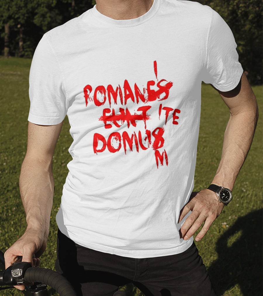 Romanes Eunt Domus Graffiti Style Python Sketch Monty Python Joke T-Shirt