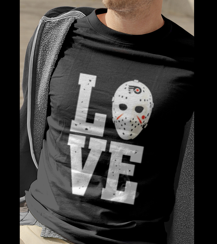 Philadelphia Flyers Love Hockey Goalie Mask T-Shirt