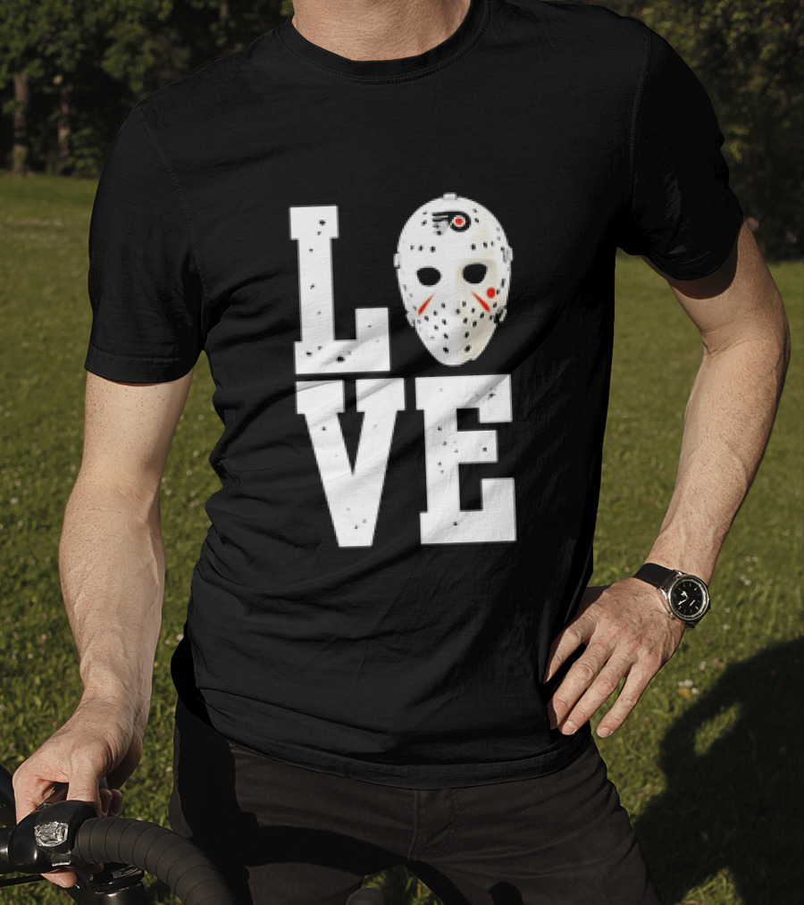 Philadelphia Flyers Love Hockey Goalie Mask T-Shirt