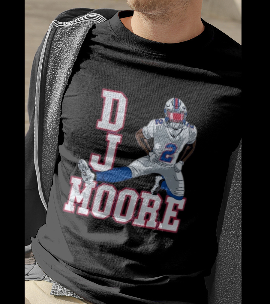 DJ Moore Buffalo Football Jersey Number 2 Athletic Pose T-Shirt