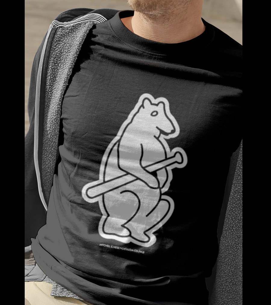 Chicago Cubs Mitchell & Ness Vintage Bear With Bat T-Shirt