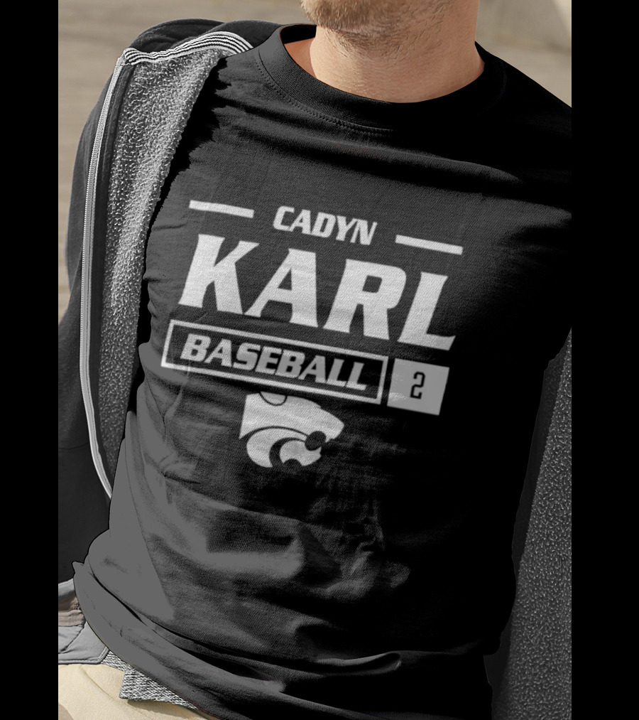 K State Wildcats 2026 Cadyn Karl Baseball 2 T-Shirt