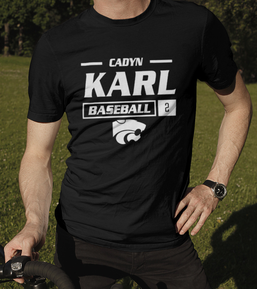 K State Wildcats 2026 Cadyn Karl Baseball 2 T-Shirt