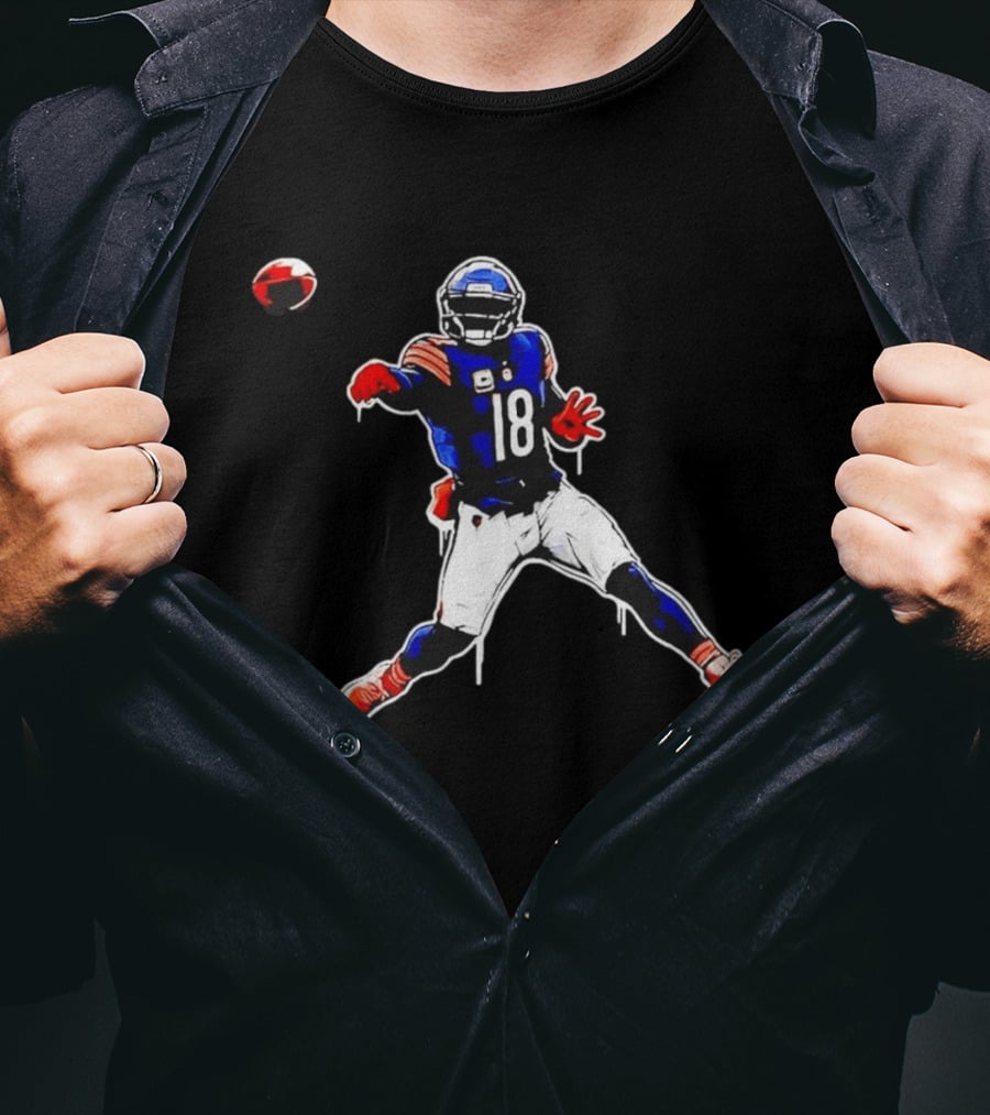 Caleb Williams Just Throw It 18 Chicago Bears Football T-Shirt
