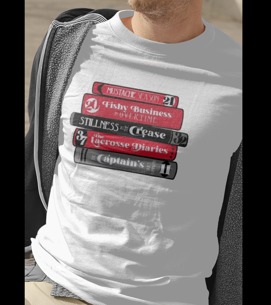 Carolina Hurricanes Hockey Girl Book Club Mustache Season Fishy Business Stillness Crease Lacrosse Diaries Captain's Command T-Shirt