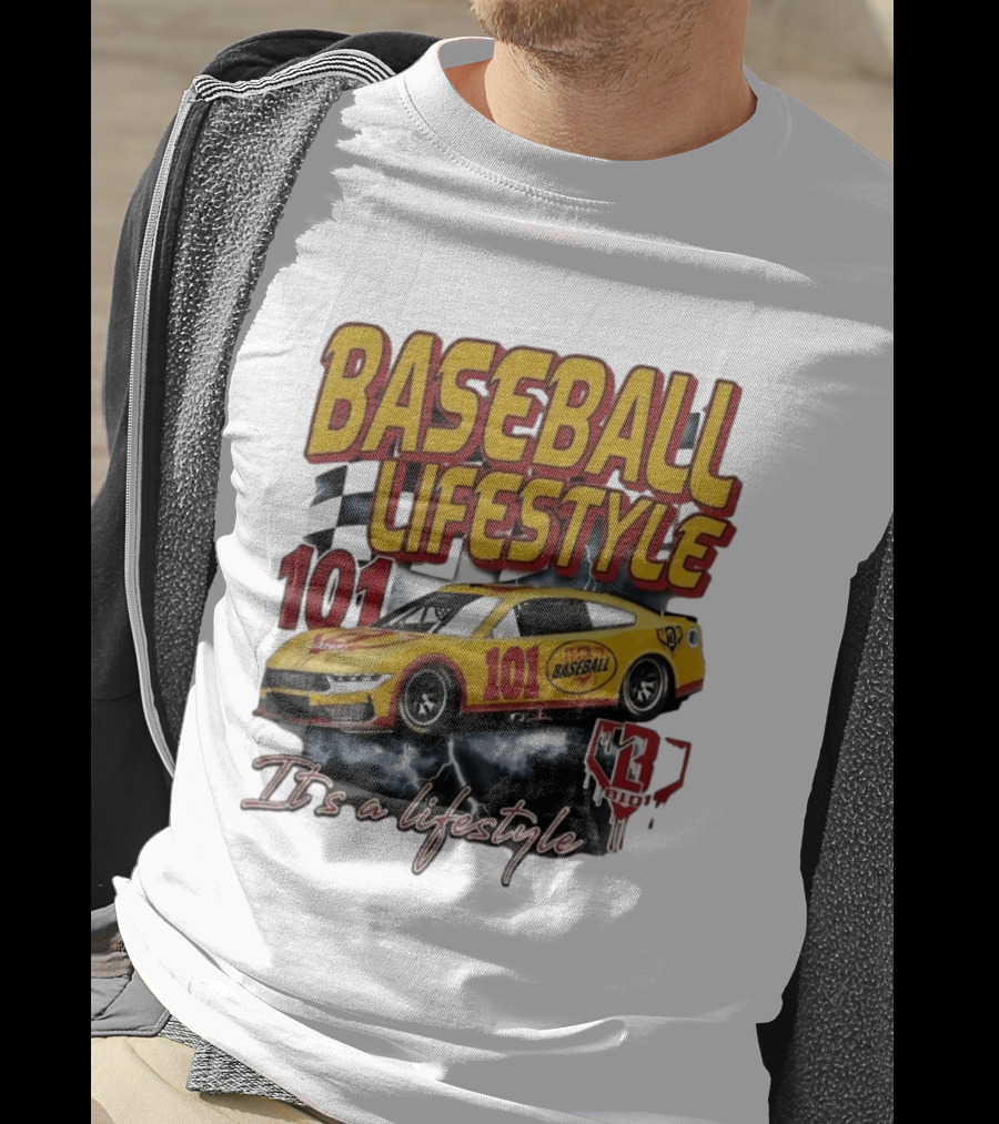 Baseball Lifestyle 101 Racing Car It's A Lifestyle 43RPM T-Shirt