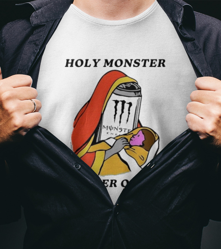 Holy Monster Mother Of God Energy Drink Can T-Shirt