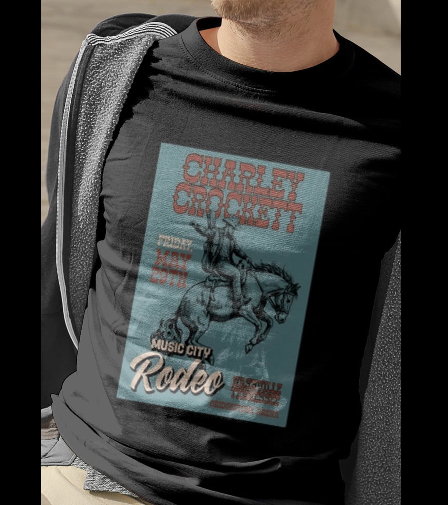 Charley Crockett Music City Rodeo Bridgestone Arena Nashville Tennessee May 29th T-Shirt