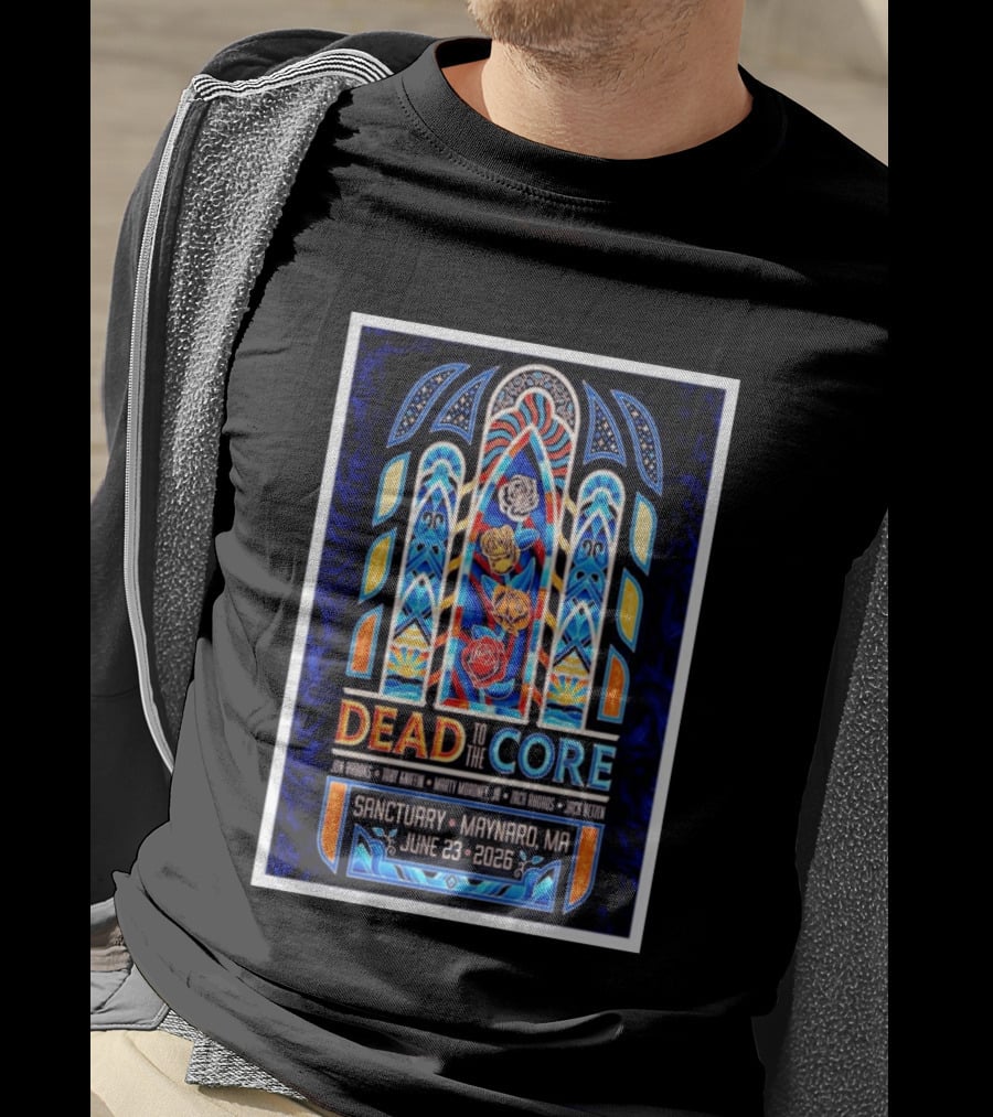 Dead To The Core Sanctuary Maynard MA June 23 2026 Floral Stained Glass T-Shirt