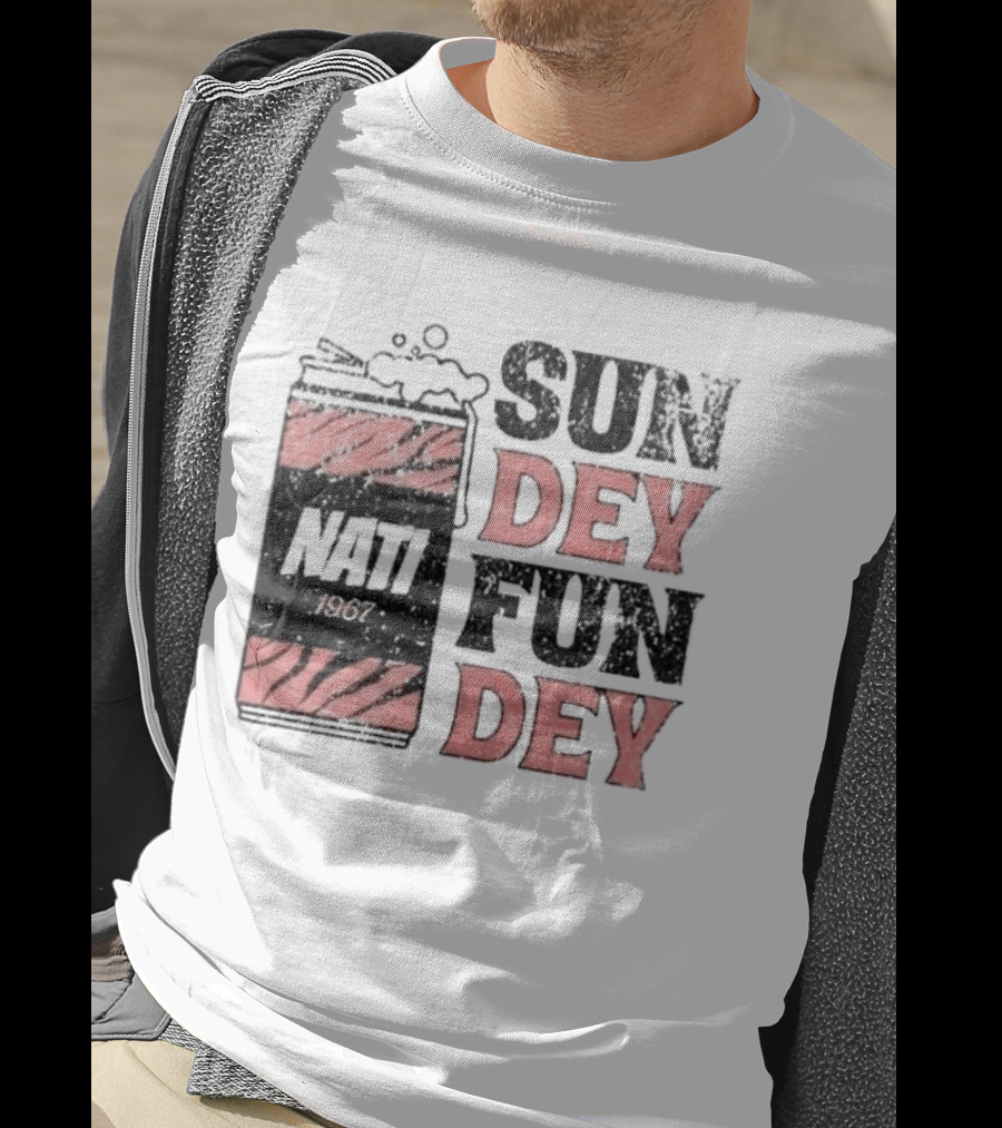 Nati Sunday Funday Cincinnati Bengals Tiger Stripes Football Fan Gear T-Shirt