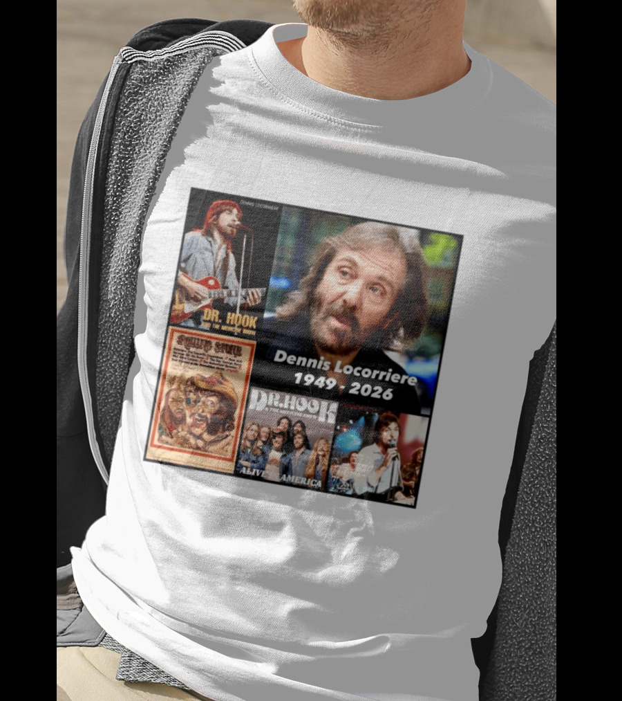Dennis Locorriere Dr. Hook The Medicine Show 1949 2026 Alive America Rolling Stone T-Shirt