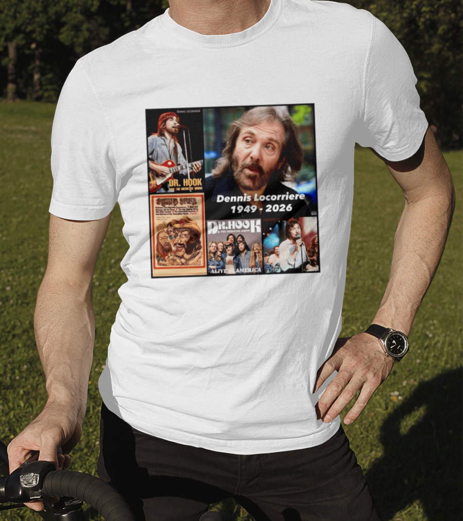 Dennis Locorriere Dr. Hook The Medicine Show 1949 2026 Alive America Rolling Stone T-Shirt