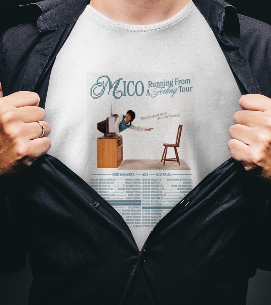 MICO Running From A Feeling Tour 2026 North America Asia Australia Dates T-Shirt