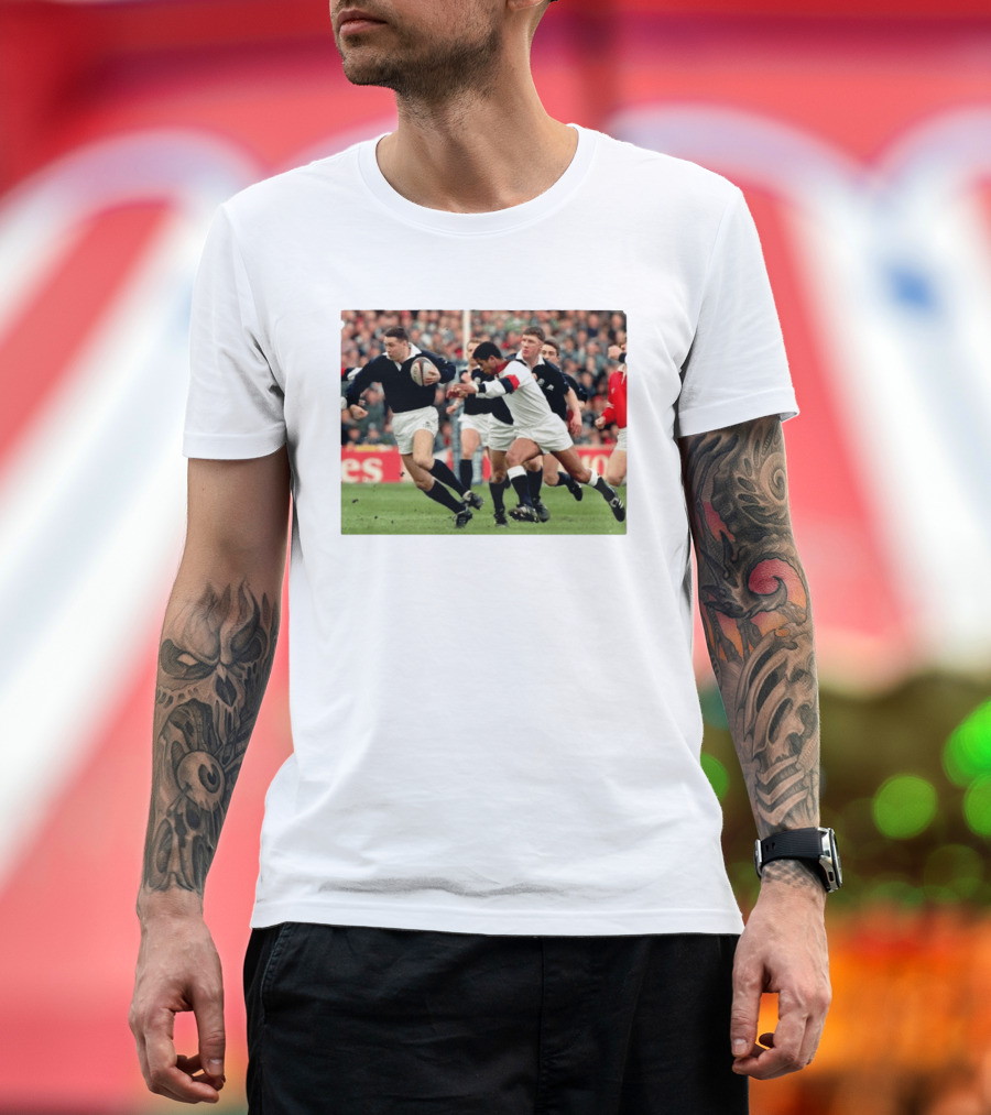 Scott Hastings Iconic Scotland Rugby Moment With Brother Gavin Against England T-Shirt