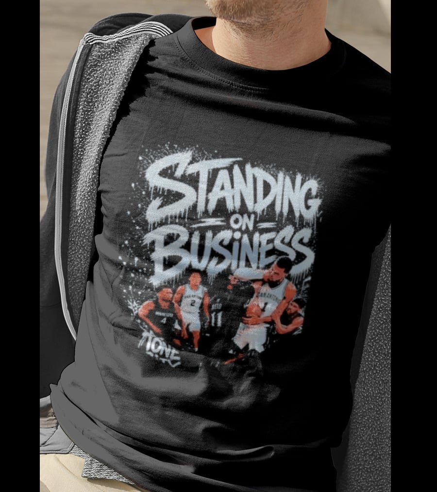 San Antonio Spurs Standing On Business Basketball Team T-Shirt