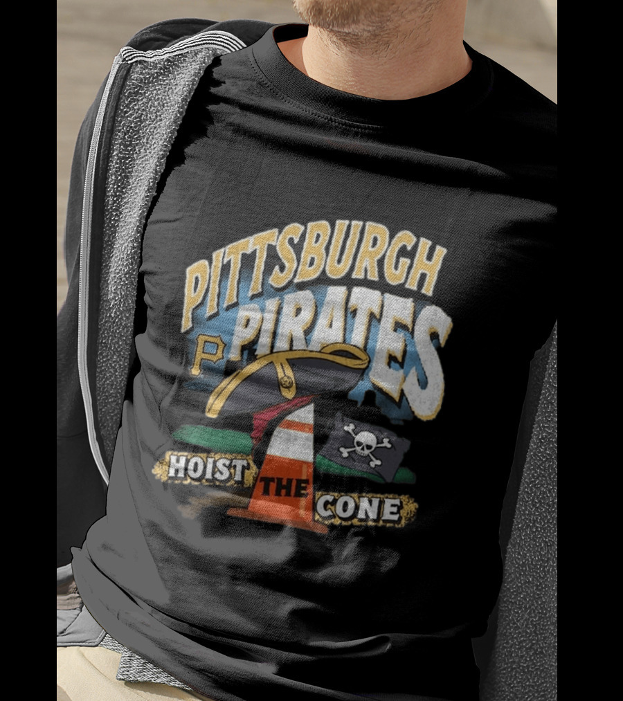 Pittsburgh Pirates Hoist The Cone Skull Flag T-Shirt