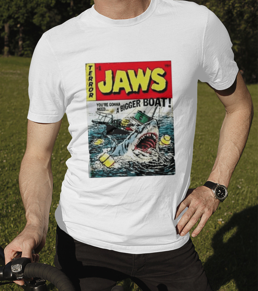 Terror Jaws Comic Cover You're Gonna Need A Bigger Boat T-Shirt