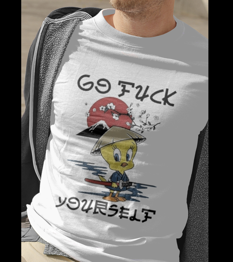 Looney Tunes Tweety Bird Samurai Go Fuck Yourself T-Shirt