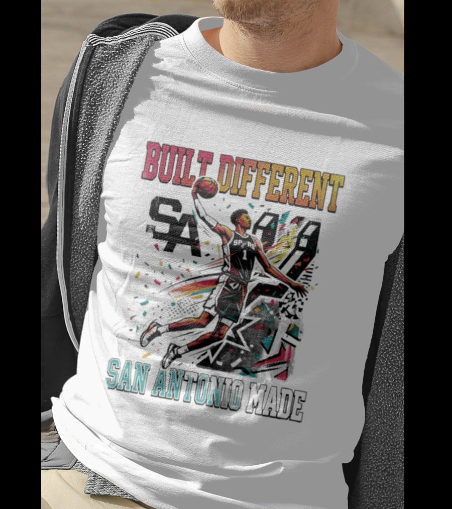 Built Different Victor Wembanyama San Antonio Made Spurs Basketball 2026 T-Shirt