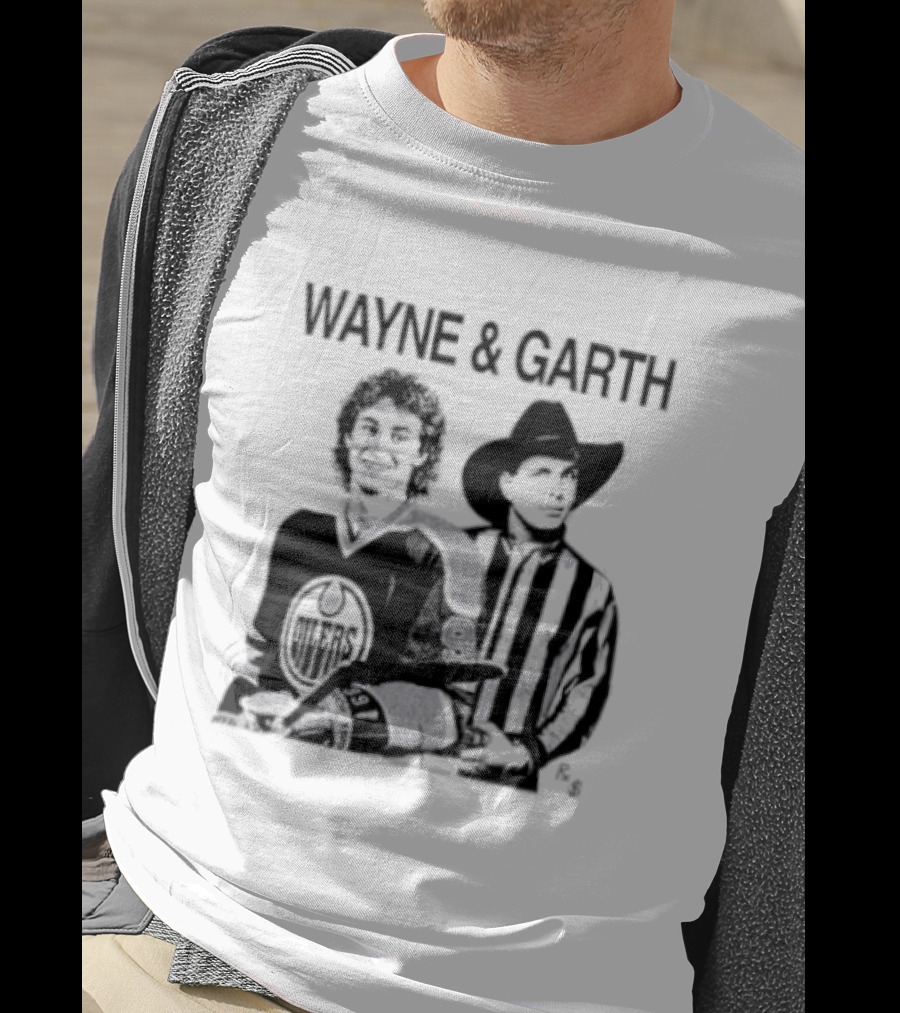 Wayne And Garth Hockey Cowboy Fusion T-Shirt