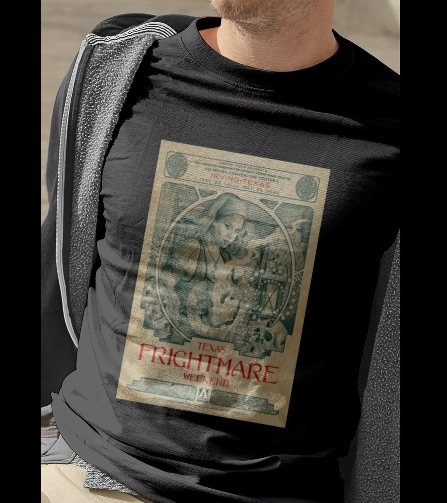 2026 Texas Frightmare Weekend Tour Irving Texas May 22 24 Arrow Video Horror Convention T-Shirt