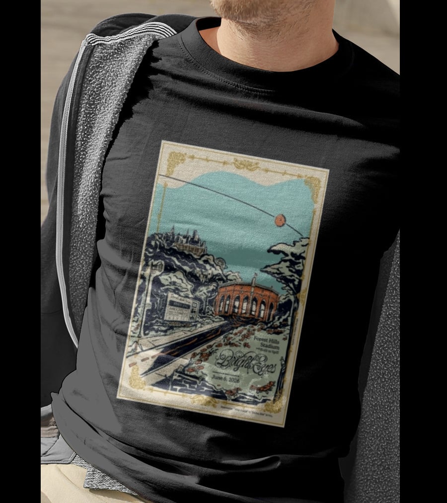 Bright Eyes Tour Forest Hills Stadium Queens June 06 2026 Built To Spill Art Deco T-Shirt