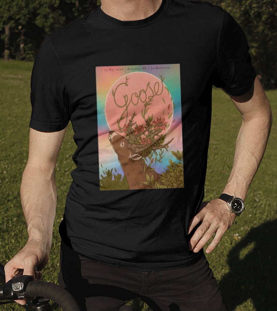 Goose Brussels BE La Madeleine May 25 2026 Deer With Blossoms T-Shirt