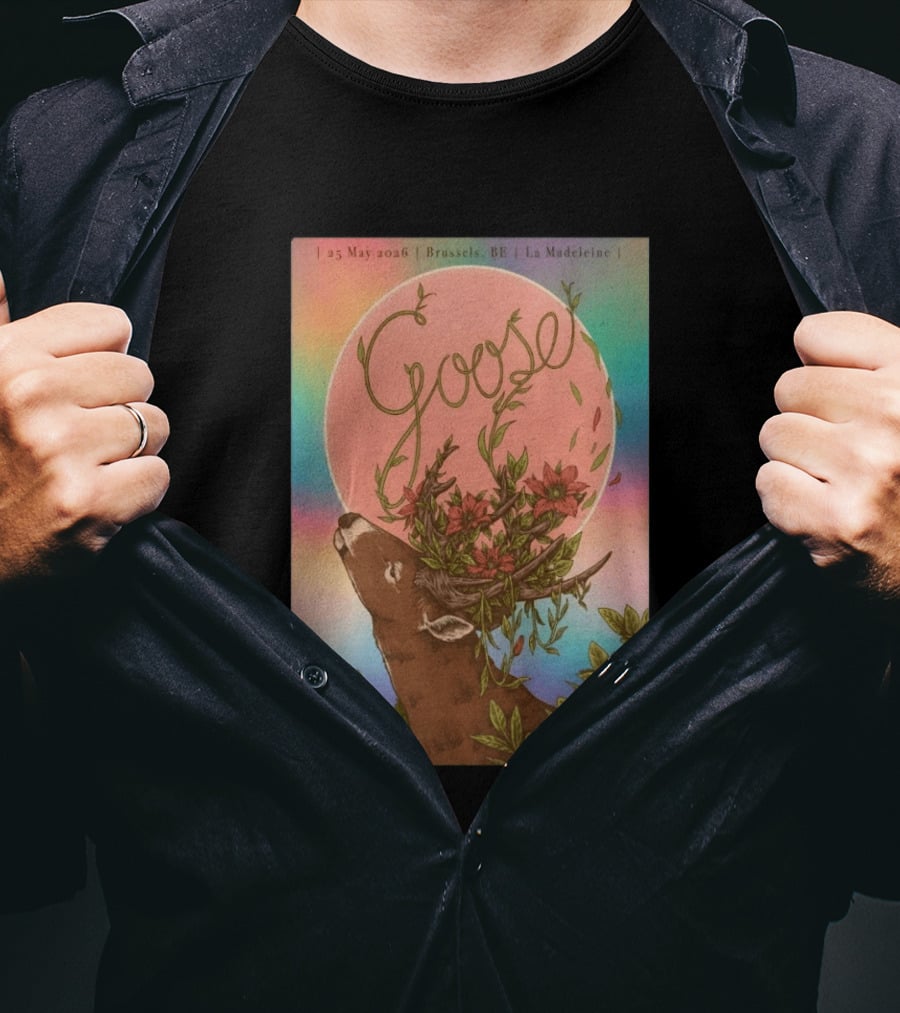 Goose Brussels BE La Madeleine May 25 2026 Deer With Blossoms T-Shirt