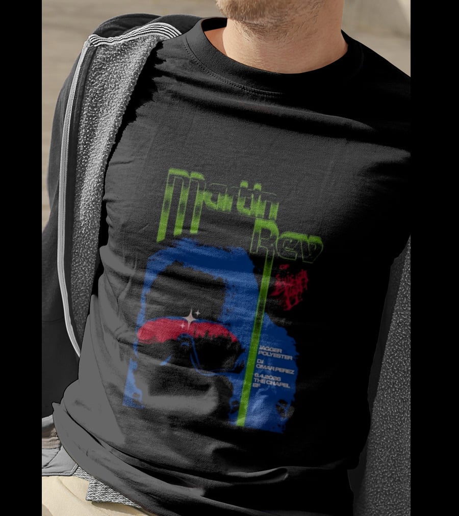 Martin Rev Suicide 6 4 2026 The Chapel SF Jagger Polyester DJ Omar Perez T-Shirt